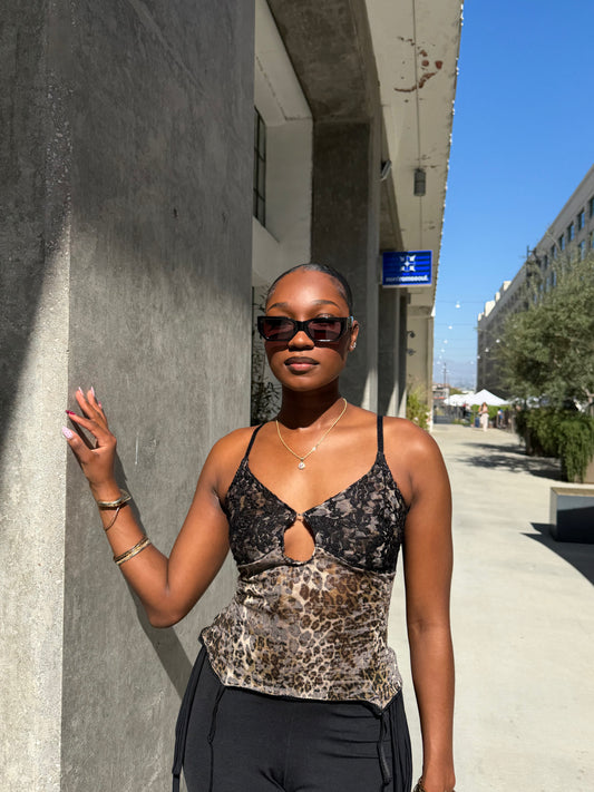 IMANI CHEETAH CAMI TOP